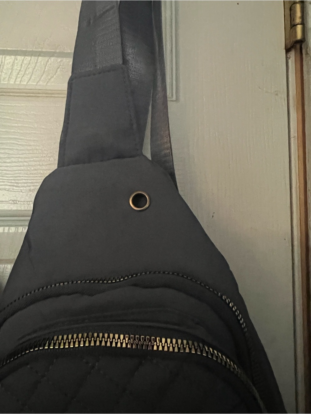 Men's Black Sling Bag - Minimal Crossbody Travel Pack